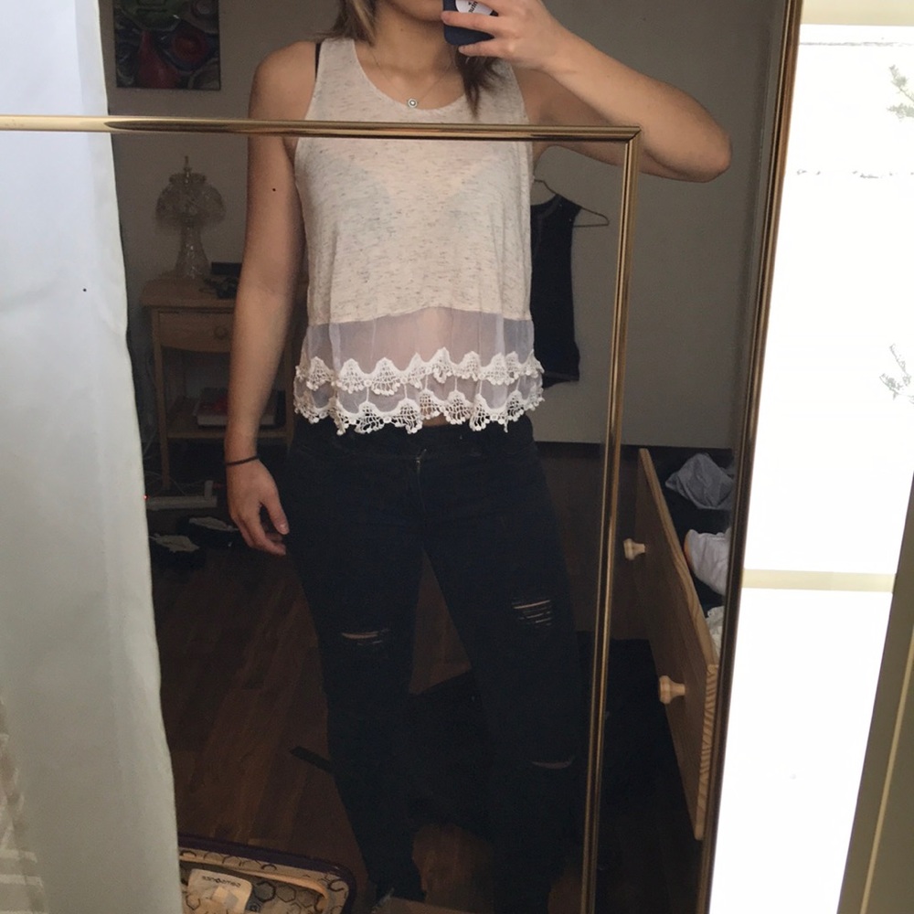 LAHearts Tank w/ embroidered bottom